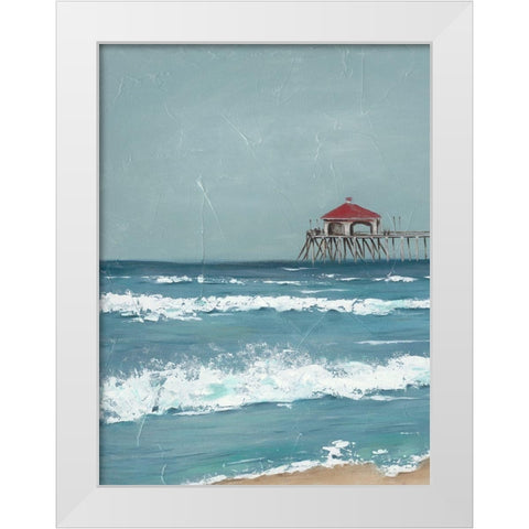 Fishing Pier Diptych I White Modern Wood Framed Art Print by Reynolds, Jade