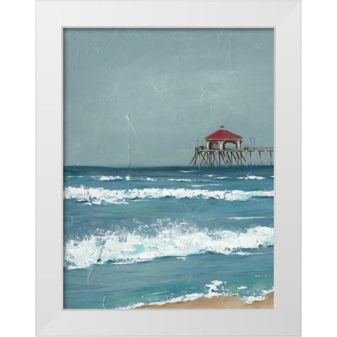 Fishing Pier Diptych I White Modern Wood Framed Art Print by Reynolds, Jade