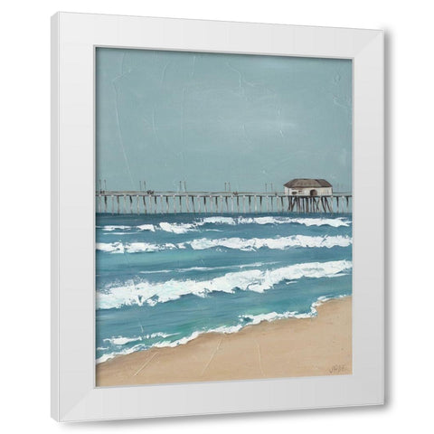 Fishing Pier Diptych II White Modern Wood Framed Art Print by Reynolds, Jade