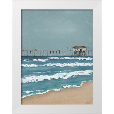 Fishing Pier Diptych II White Modern Wood Framed Art Print by Reynolds, Jade