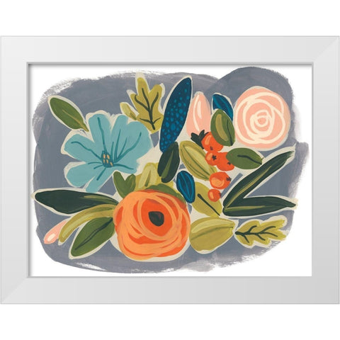 Bright Botany I White Modern Wood Framed Art Print by Vess, June Erica