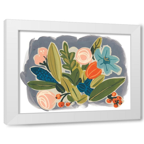 Bright Botany II White Modern Wood Framed Art Print by Vess, June Erica