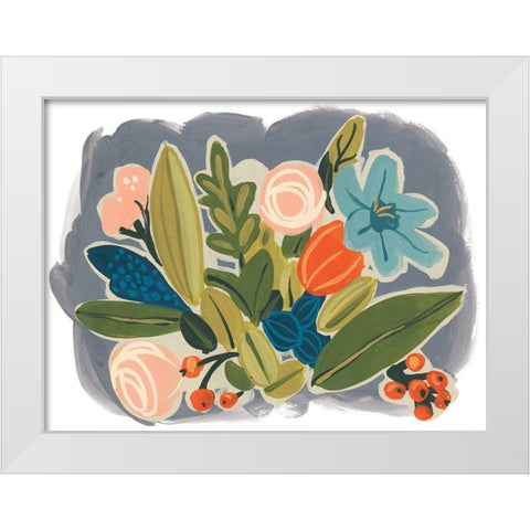 Bright Botany II White Modern Wood Framed Art Print by Vess, June Erica