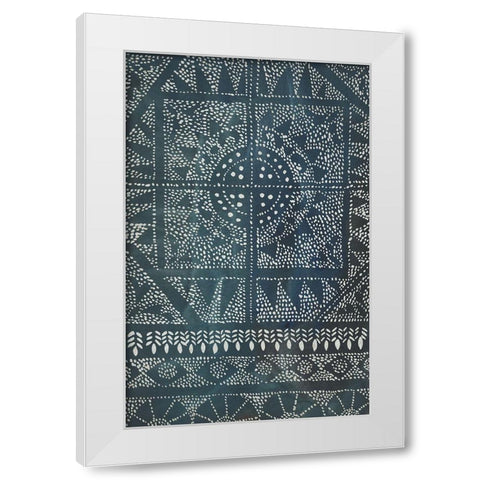 Indigo Journey II White Modern Wood Framed Art Print by Zarris, Chariklia