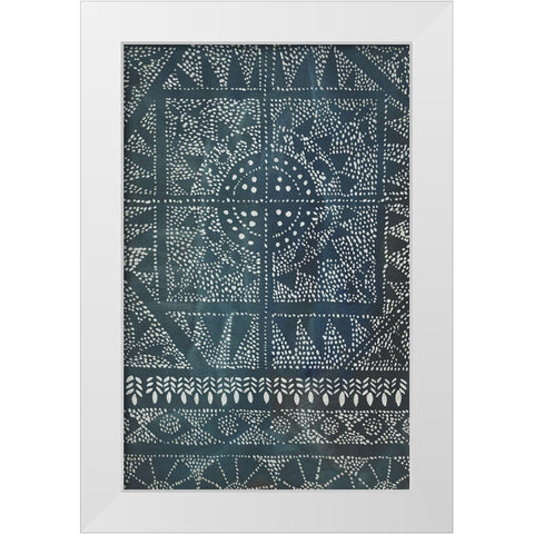 Indigo Journey II White Modern Wood Framed Art Print by Zarris, Chariklia