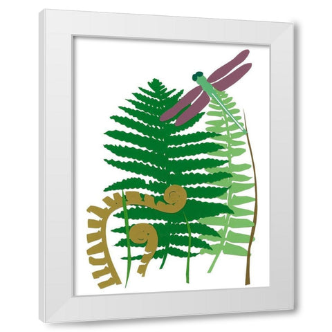 Fern Fantasy Garden II White Modern Wood Framed Art Print by Ludwig, Alicia