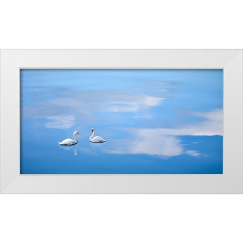Dusk and Water VI White Modern Wood Framed Art Print by McLoughlin, James