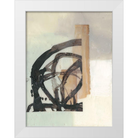 Spiral Slice II White Modern Wood Framed Art Print by Goldberger, Jennifer