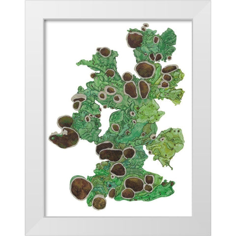 Vert I White Modern Wood Framed Art Print by Wang, Melissa