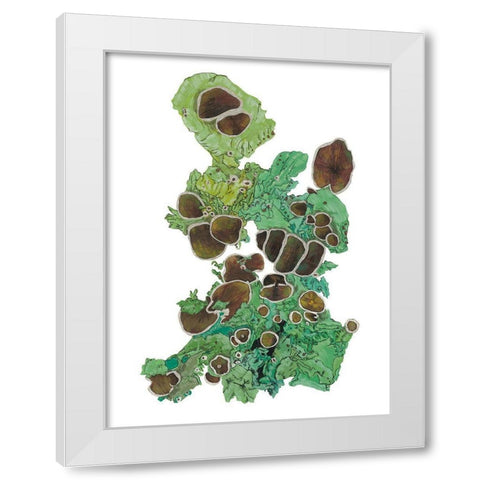 Vert II White Modern Wood Framed Art Print by Wang, Melissa