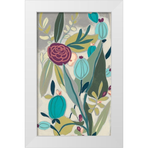 Tropicana Panel I White Modern Wood Framed Art Print by Vess, June Erica