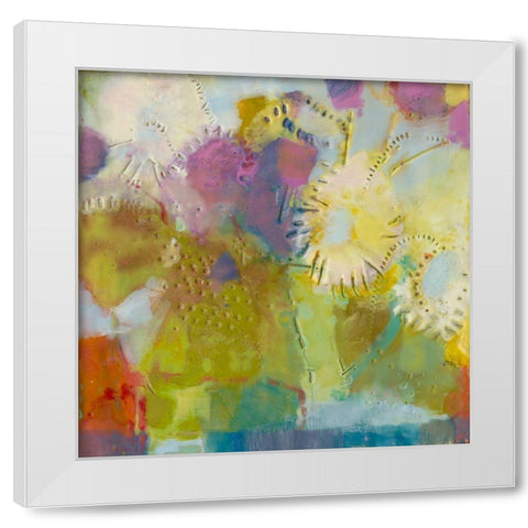 Floare II White Modern Wood Framed Art Print by Jachimiec, Sue