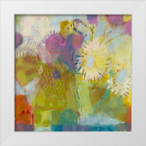Floare II White Modern Wood Framed Art Print by Jachimiec, Sue