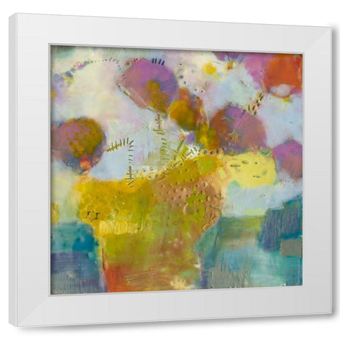 Floare IV White Modern Wood Framed Art Print by Jachimiec, Sue