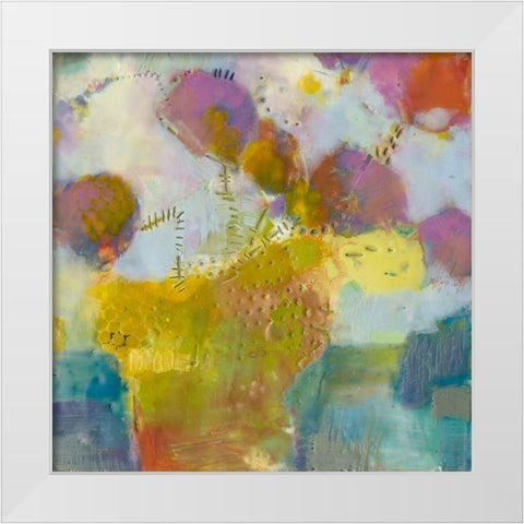 Floare IV White Modern Wood Framed Art Print by Jachimiec, Sue