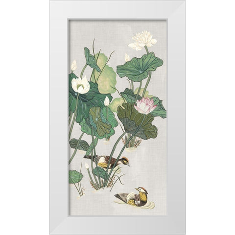 Lotus Pond I White Modern Wood Framed Art Print by Wang, Melissa