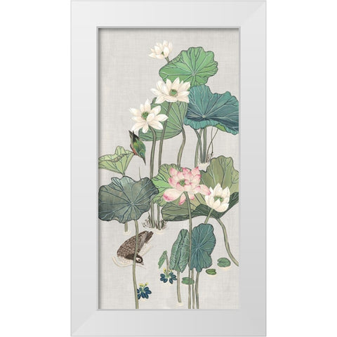 Lotus Pond II White Modern Wood Framed Art Print by Wang, Melissa