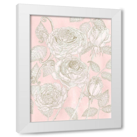 Blooming Roses I White Modern Wood Framed Art Print by Wang, Melissa