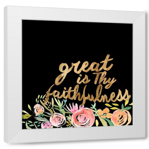 Floral Faith II White Modern Wood Framed Art Print by Studio W
