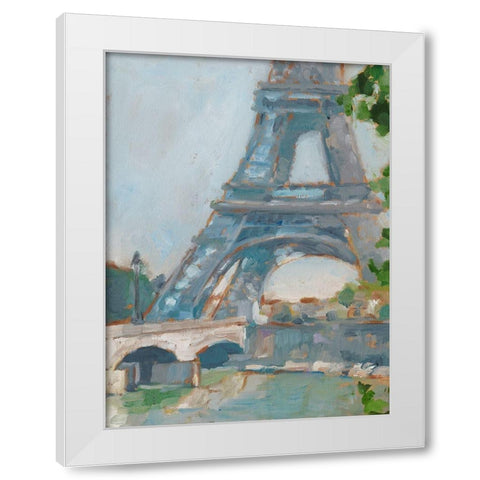 Impressionist View of Paris II White Modern Wood Framed Art Print by Harper, Ethan