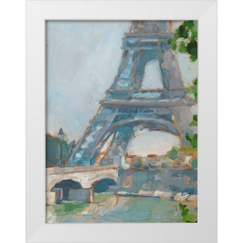 Impressionist View of Paris II White Modern Wood Framed Art Print by Harper, Ethan