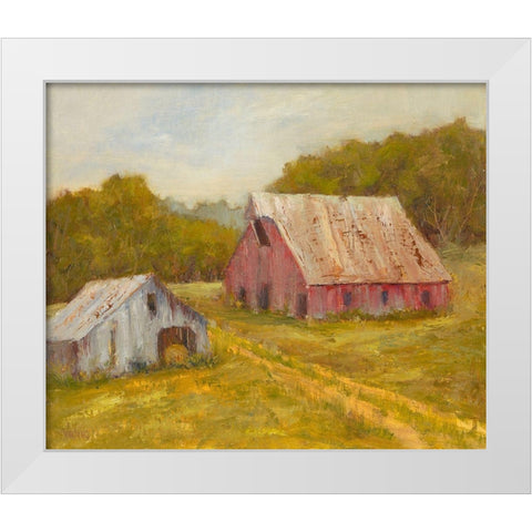 Country Barns White Modern Wood Framed Art Print by Wendling, Marilyn