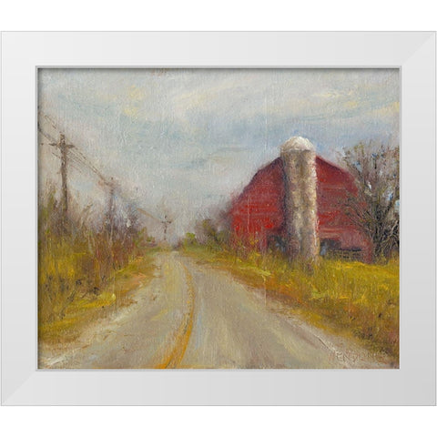 Country Silo White Modern Wood Framed Art Print by Wendling, Marilyn