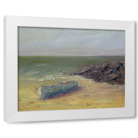 Tides Rolling In White Modern Wood Framed Art Print by Wendling, Marilyn