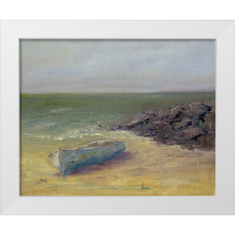 Tides Rolling In White Modern Wood Framed Art Print by Wendling, Marilyn