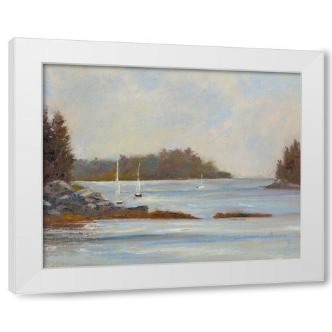 Safe Cove White Modern Wood Framed Art Print by Wendling, Marilyn