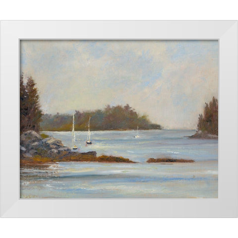 Safe Cove White Modern Wood Framed Art Print by Wendling, Marilyn