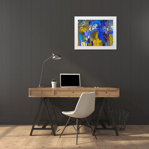 May  White Modern Wood Framed Art Print by Ferrell, Erin McGee