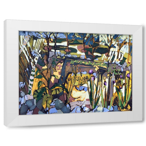 Urban Garden - June White Modern Wood Framed Art Print by Ferrell, Erin McGee