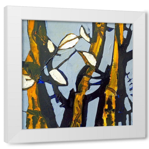Blue III White Modern Wood Framed Art Print by Ferrell, Erin McGee