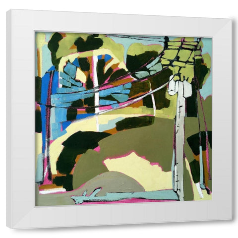 Trees and Wires VI White Modern Wood Framed Art Print by Ferrell, Erin McGee