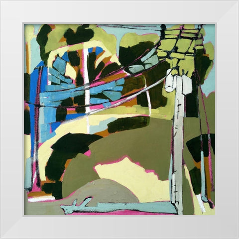 Trees and Wires VI White Modern Wood Framed Art Print by Ferrell, Erin McGee