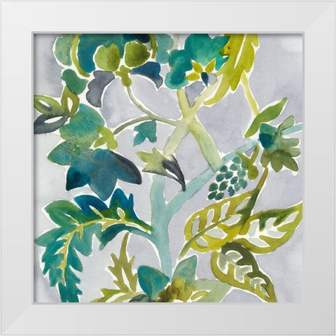 Batik Vines II White Modern Wood Framed Art Print by Zarris, Chariklia