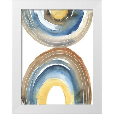 Cassini I White Modern Wood Framed Art Print by Zarris, Chariklia