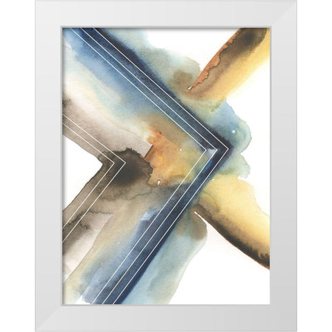 Cassini II White Modern Wood Framed Art Print by Zarris, Chariklia