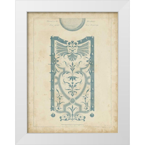 Garden Design in Blue III White Modern Wood Framed Art Print by d Argenville, DeZallier