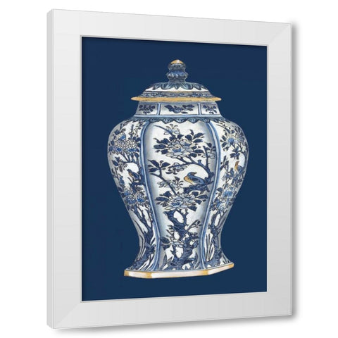 Blue and White Porcelain Vase II White Modern Wood Framed Art Print by Vision Studio