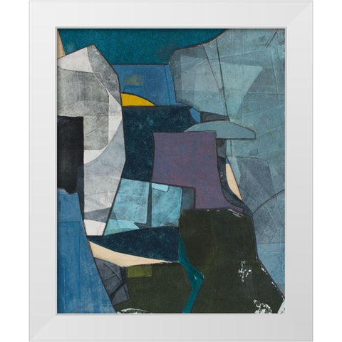 Journeymans Papers V White Modern Wood Framed Art Print by Delamater, Rob