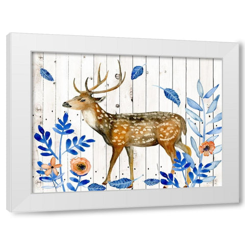 Dear Deer II White Modern Wood Framed Art Print by Wang, Melissa