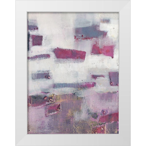 Tilde V White Modern Wood Framed Art Print by Jachimeic, Sue