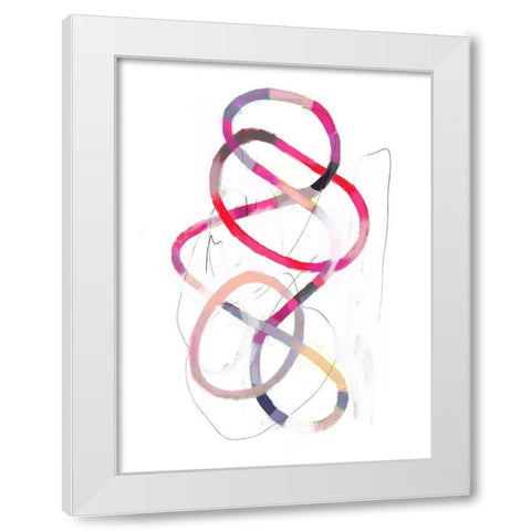 Polychrome Tangle I White Modern Wood Framed Art Print by Borges, Victoria