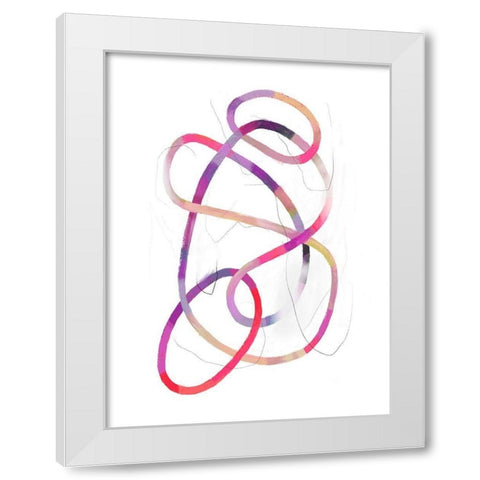 Polychrome Tangle III White Modern Wood Framed Art Print by Borges, Victoria