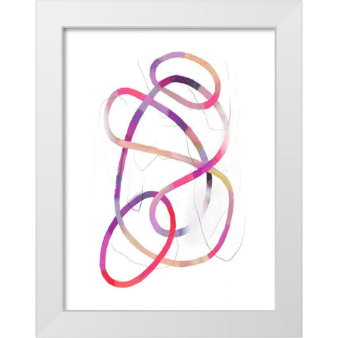 Polychrome Tangle III White Modern Wood Framed Art Print by Borges, Victoria