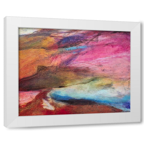 Fuchsia Expression I White Modern Wood Framed Art Print by Villarreal, Gabriela