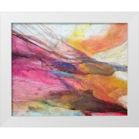 Fuchsia Expression II White Modern Wood Framed Art Print by Villarreal, Gabriela