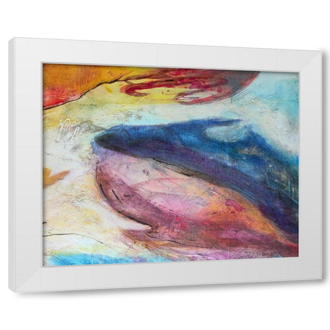 Fuchsia Expression III White Modern Wood Framed Art Print by Villarreal, Gabriela